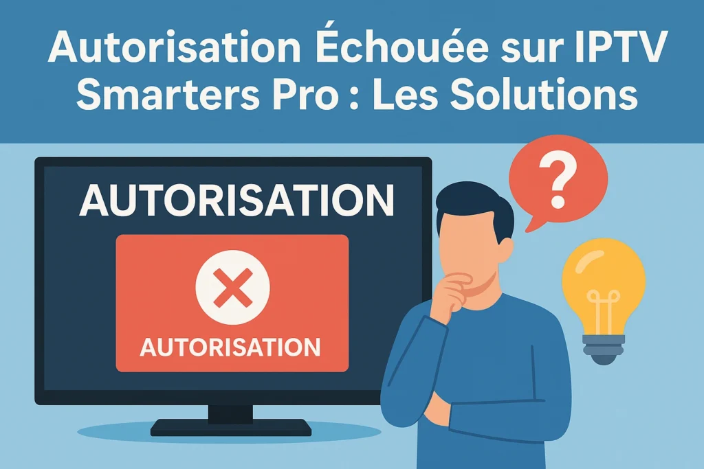 Autorisation Echouée sur IPTV Smarters Pro : Les Solutions